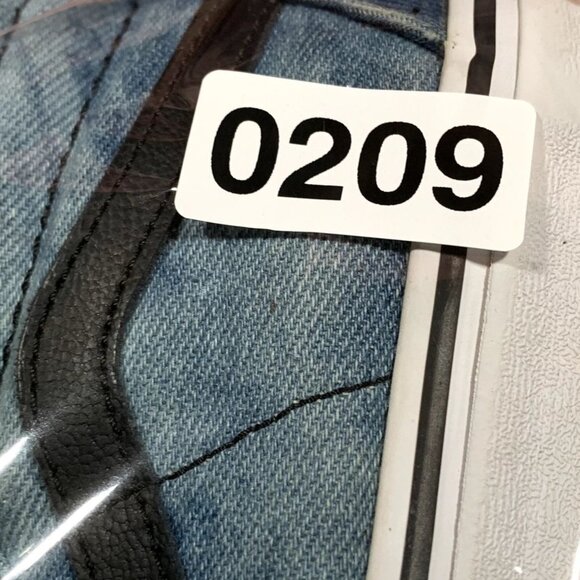 Vans Sneakers Womens Size 6 Blue Denim Acid Wash Patches High Top Skater Shoes - Picture 13 of 13